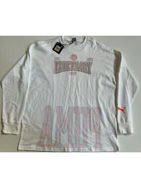 Puma High Court Justice Long Sleeve Women's Basketball Tee Size M NWT